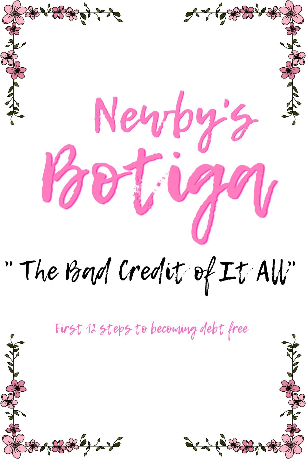 Newby's Botiga " The Bad Credit of It All" 12 Step Digital Aid Plus LIVE class